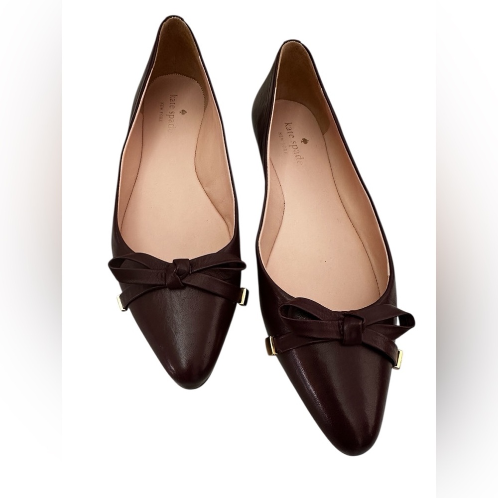 Kate Spade Cordovan Leather Loafers with Ribbon - Picture 6 of 7